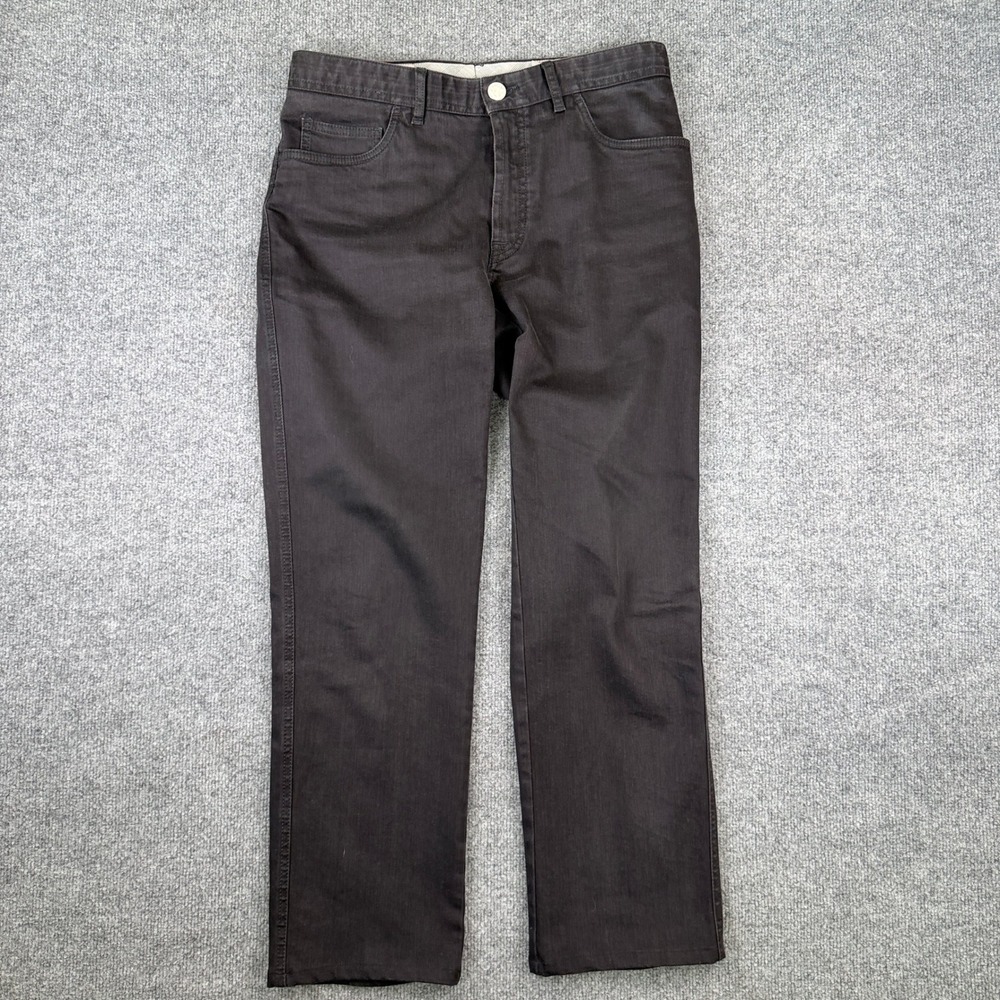 Brioni Jeans Mens 34x30 Black Denim Handmade Tailored Straight Fit Made in Italy